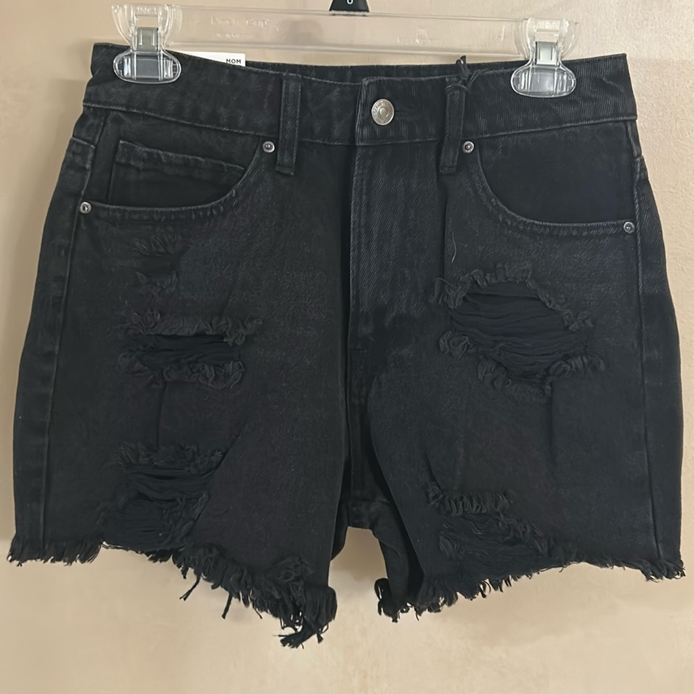 New Black Jean Shorts.Size Medium